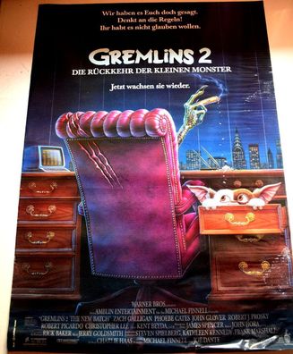 Gremlins 2 Joe Dante Zach Galligan Filmposter A 1 Original Kinoplakat 60/84