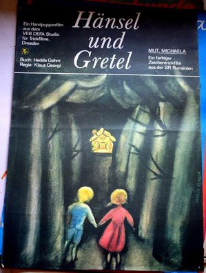 Hänsel und Gretel 60 x 40cm Original Wandzettel Kinoplakat DDR