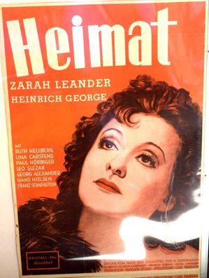 Heimat Zarah Leander Heinrich George Filmposter A 1 Original Kinoplakat 60/84