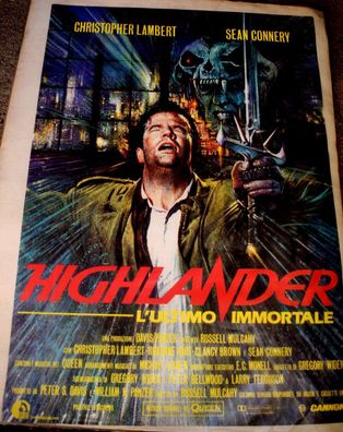 Highlander Christopher Lambert A1 84 x 60 cm Filmplakat, Poster, Italien
