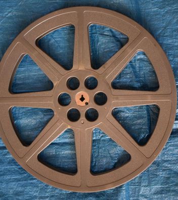 Filmspule aus Plastik grau ohne Film ca. 40cm - gebraucht