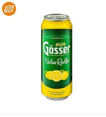 Gösser Natur Radler Zitrone 2,0% vol. alc.. 24 Dosen x 0,5l