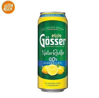 Gösser Natur Radler Zitrone Alkoholfrei 24 Dosen x 0,5l