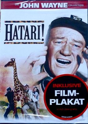 Hatari John Wayne, Hardy Krüger Howard Hawks Filmplakat / DVD/ NEU/ OVP