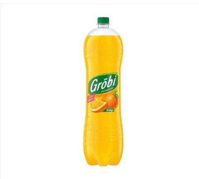 Gröbi Orange Limonade Softdrink Zuckerfrei Vegan mit dem intensiv fruchtigen