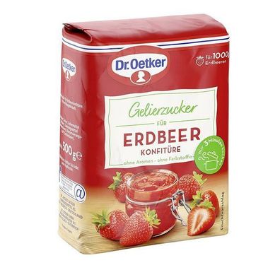 Dr Oetker Gelierzucker für Erdbeer Konfitüre - 500g x 3 Packungen