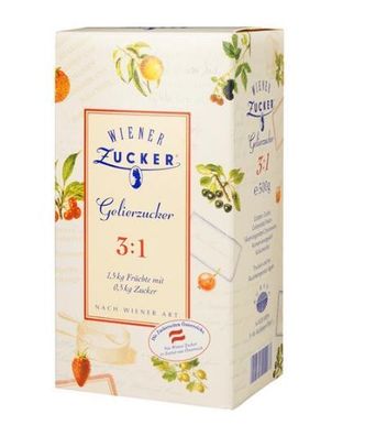 Gelierzucker 3:1 von Wiener Zucker - 500g x 3 Packungen