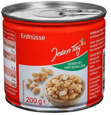 Erdnüsse - Erdnusskerne, pikant gewürzt ohne Fett und Öl geröstet 200g