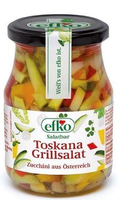 efko Toskana Grillsalat von Efko 330 Gramm Glas Österreichische Qualität Vegan