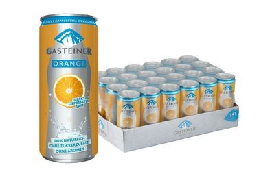 Gasteiner Mineralwasser Orange 24 x 330ml Dose - 1 Tray/24 Dosen 3 Varianten