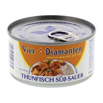 Süss Sauer Thunfischstücke mit Ananas Vier Diamanten je 185g -