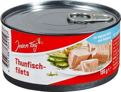 Thunfisch Filets in eigenen Saft und Aufguss je 195g - 3 Varianten