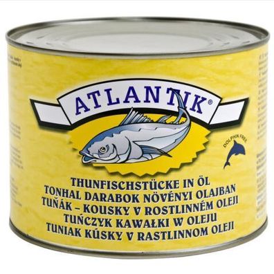 Thunfisch Filets und Stücke in Sojabohnenöl, geschnitten 1.705g - 3 Varianten