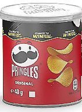 Pringles Original Gesalzene Chips Vegan 6 kleine Dosen für unterwegs 6 x 40g