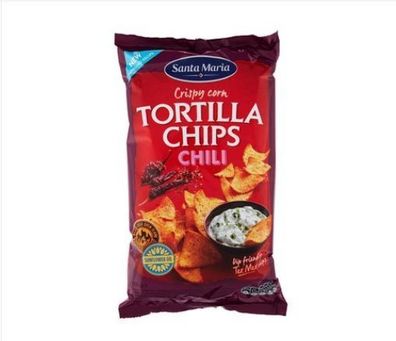 Tortilla Chips Tex-Mex Mais-Snacks mit Chili Santa Maria Vegan Glutenfrei 475g