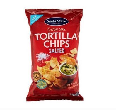 Tortilla Chips Tex-Mex Mais-Snacks mit Salted Santa Maria Vegan Glutenfrei 475g