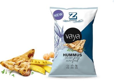 Vaya Hummus Creamy Herbs Snack Vegan, Gluten 75 Gramm Beute 5 Varianten