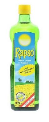 Rapso Reines Rapsöl, Speiseöl, Pflanzenöl - 0,75l je Variante 1, 3, 6 Stck