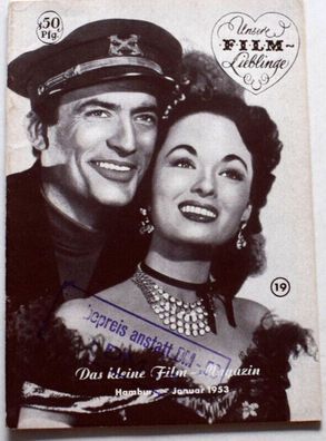 Unser Filmlieblinge ca. 12 x 17cm - Original Filmzeitschrift Nr. 19 Jänner 1953