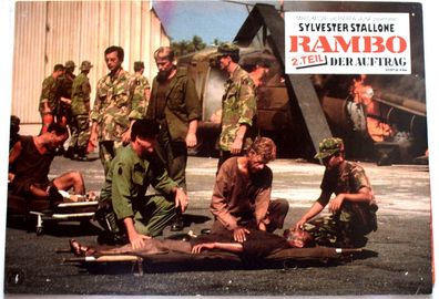 Rambo Der Auftrag Sylvester Stallone - Original Kinoaushangfoto 30x24cm Motive 1