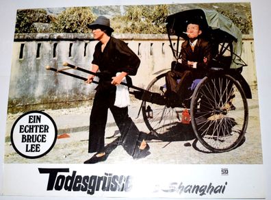 Todesgrüsse aus Shanghai Original Aushangfoto Bruce Lee / Maria Yi / J. Tien 1