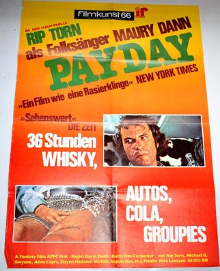 Rip Torn PayDay Filmposter Plakat A 1 Original Kinoplakat 73 - ca. 60 x 84cm