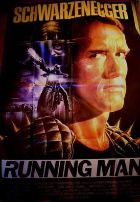 Running Man Arnold Schwarzenegger Filmposter A 1 Original Kinoplakat 60/84