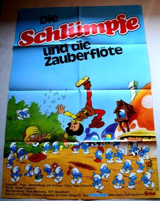 Schlümpfe und die Zauberflöte Filmposter A 1 Original Kinoplakat 60/84