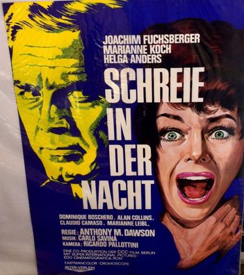Schreie in der Nacht Joachim Fuchsberge Filmposter A 1 Original Kinoplakat 60/84