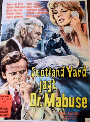 Scotland Yard jagt Dr Mabuse Filmposter A 1 Original Kinoplakat 60/84