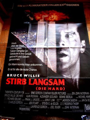 Stirb Langsam Die Hard Bruce Willis Filmposter/ Kinoplakat A0 118,5 x 83,5cm