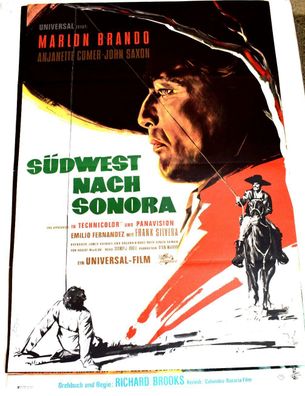 Südwest nach Sonora Marlon Brando Filmposter A 1 Original Kinoplakat 60/84