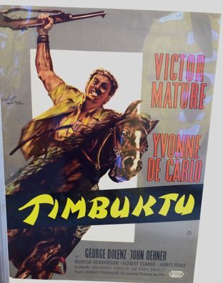 Timbuktu Victor Mature 84 x 60cm Original Kinoplakat
