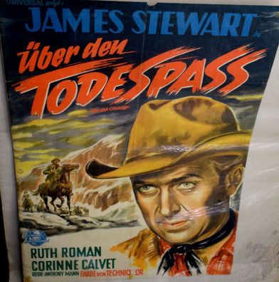 Über den Todespass James Stewart A1 84 x 60cm Original Kinoplakat 2
