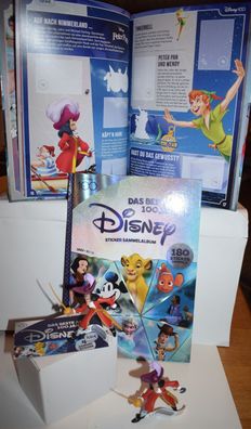 Walt Disney Das Beste aus 100 Jahre Stickeralbum plus Käpten Hook Figur