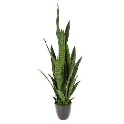 Künstliche Sanseviera im Topf 92 cm Dekoration Pflanze Zimmerpflanze realistisch Deko