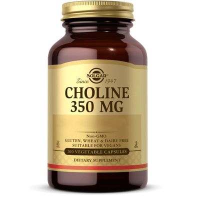 Solgar, Choline, 350 mg, 100 Veg. Kapseln