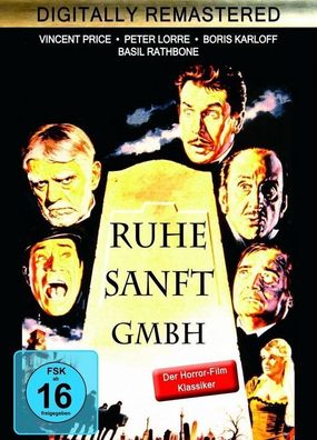 Ruhe Sanft GmbH mit Vincent Price, Peter Lorre, Boris Karloff DVD/ NEU/ OVP