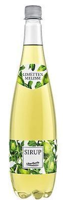 SilberQuelle Sirup Limetten-Melissen-Getränkesirup. Fruchtgehalt 20% 1,0 Liter