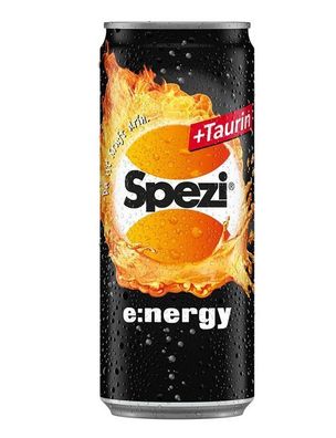 Spezi E: nergydrink mit Koffein und Taurin 0,33L Dose, Vegan 12 oder 24er Pack