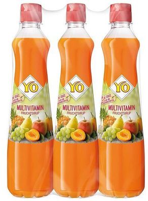 YO Sirup Multivitamin Vegan ohne Konservierungsmittel - 3 Stückzahlen