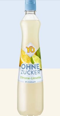 Yo Sirup Zitrone-Limette ohne Zucker, je 700 ml - 3 Varianten Vegan