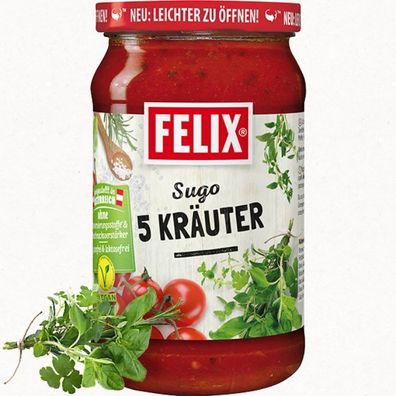 Sugo/ Tomatensauce 5 Kräuter gluten-und laktosefrei 360g Felix