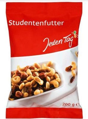 Studentenfutter, Mischung aus gerösteten Erdnusskernen, Rosinen 200g