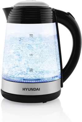 Hyundai Wasserkocher mit LED Filter IT VK180 1,7 l 2200 W Abschaltautomatik