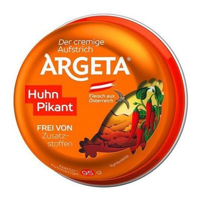 Argeta Huhn/ Geflügelfleisch Pikant Aufstrich 95 g Fleisch aus Österreich