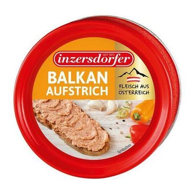 Balkan Aufstrich Schweinefleisch Paprika Zwiebel 80g Inzersdorfer 5 Varianten