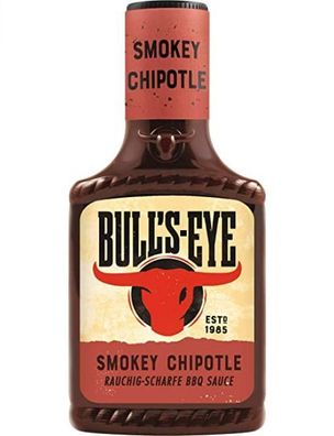 BULLS EYE "Smokey Chipotle" Scharfe BBQ Grillsauce 300ml - Varianten 1-6 Stck