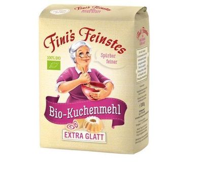 Bio Kuchenmehl extra glatt Type 480 Fini´s Feinstes genfrei 1000g