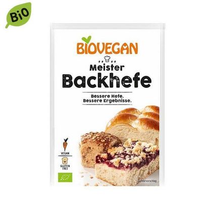 BioVegan Backhefe - Frischhefe getrocknet, Glutenfrei 7g x 7 Packungen